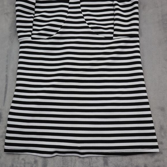 Jojo Collection Shirt Womens 3XL White Black Sleeveless Stripe Stretch Tank Top - Picture 10 of 16